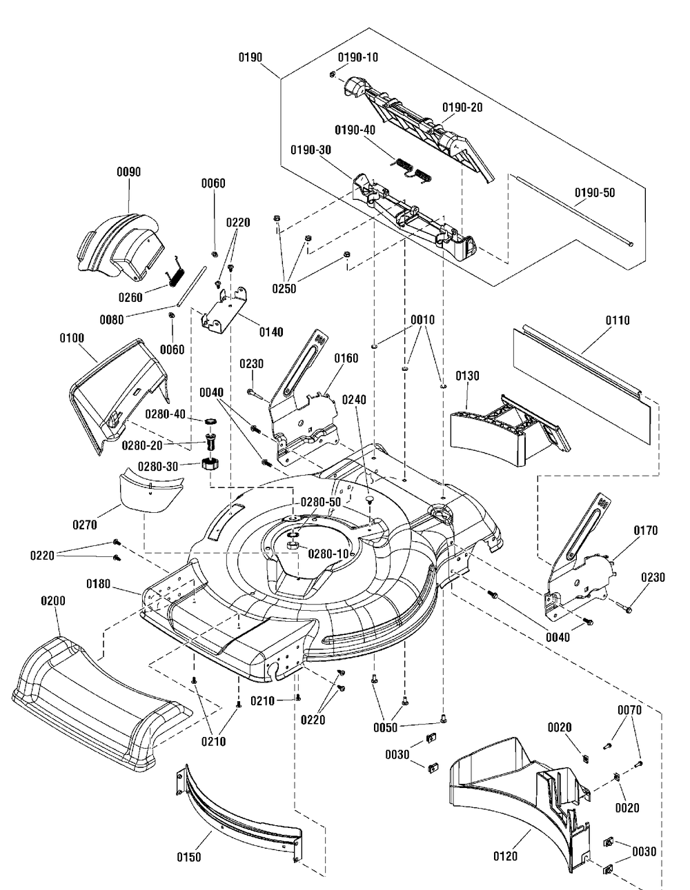 Deck Group, Hi-Wheel Diagram and Parts List for 7800907-CE22675HWFC 2012 Briggs and Stratton Lawn Mower